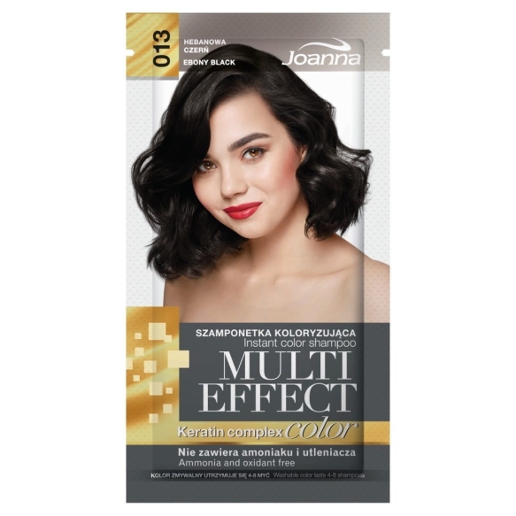 Joanna Multi Effect Color Keratin Complex Szamponetka nr 13 Hebanowa Czerń  35g
