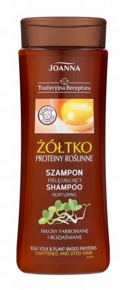 Joanna Tradycyjna Receptura Szampon do włosów farbowanych i rozjaśnianych - Żółtko i Kiełki Pszenicy  300ml