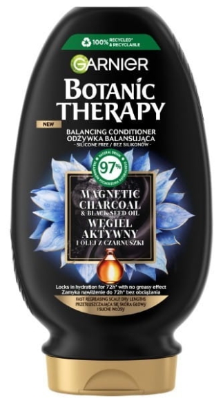 Garnier Botanic Therapy Balansująca Odżywka do przetłuszczających się włosów i suchej skóry głowy z węglem aktywnym 200ml