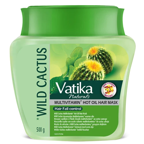 Maska do Włosów Wypadających i Łamliwych Dziki Kaktus Vatika Dabur 500 ml