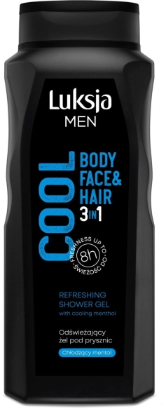 Luksja Men Odświeżający Żel pod prysznic 3w1 Cool 500ml