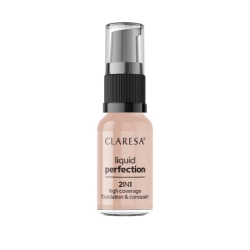 CLARESA Korektor i Podkład kryjący w płynie 2in1 Liquid Perfection nr 104 Nude