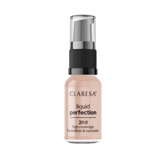 CLARESA Korektor i Podkład kryjący w płynie 2in1 Liquid Perfection nr 104 Nude  18g