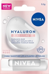 Nawilżający Balsam do ust - Sheer Rose, NIVEA Hyaluron Lip Moisture Plus
