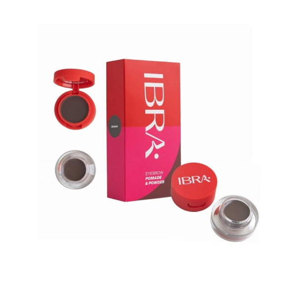 IBRA Eyebrow Pomade &amp; Powder Pomada i cień do brwi Brown - 7g