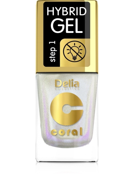 DELIA COSMETICS Coral Hybrid Gel Lakier hybrydowy do paznokci nr 104 - multirefleks (bez lampy) 11ml
