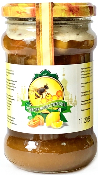 Miód z Mumio i Orzechami "Klasztorny Eliksir", 400g