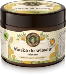 Maska jajeczna do włosów suchych i zniszczonych, RECEPTURY ZIELARKI Domowe Tradycje, 300ml