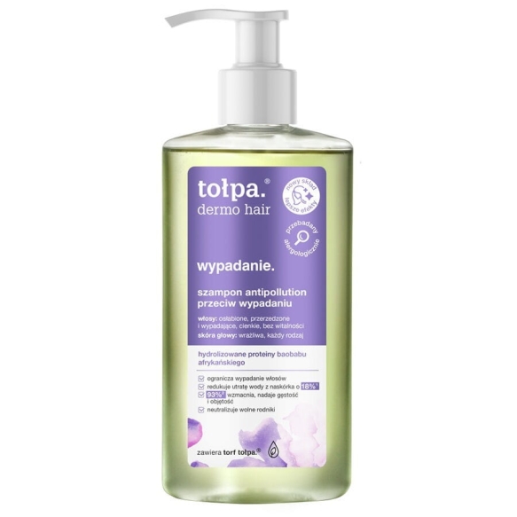 TOŁPA.Dermo Hair Wypadanie.Szampon antipollution przeciw wypadaniu włosów 250ml
