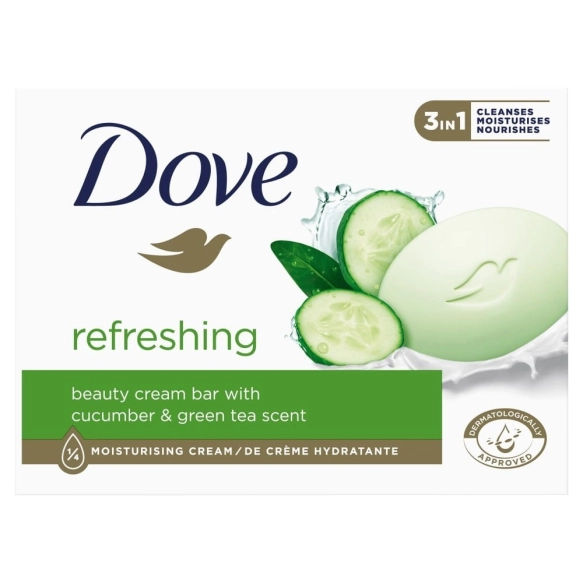 Dove Odświeżające Mydło w kostce 3in1 - Cucumber &amp; Green Tea 90g