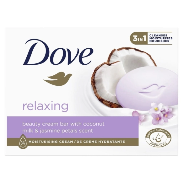 Dove Relaksujące Mydło w kostce 3in1 - Coconut Milk &amp; Jasmine 90g