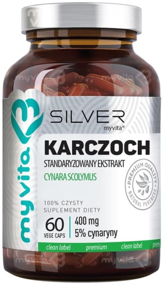 Karczoch 400 mg SILVER PURE 100%, MyVita 60 kapsułek