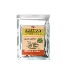 Henna z Amlą, Naturalna Ziołowa Farba do Włosów, Sattva, 10g