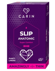 Wkładki higieniczne SLIP ANATOMIC, CARIN, 45 sztuk
