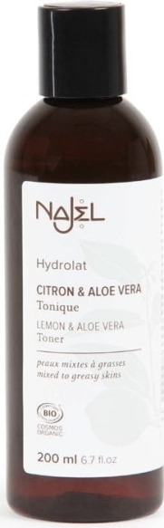 Hydrolat Cytrynowy z Aloesem, Tonik, Certyfikowany Cosmebio, NAJEL
