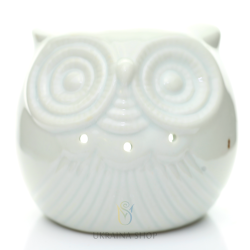 Classic White Oil Burner - Short Owl