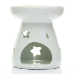 Oil Burner - Moon and Stars White