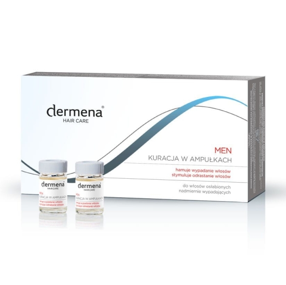 Dermena Hair Care Men Kuracja w ampułkach hamująca wypadanie włosów  15 x 5ml