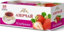 Czarna herbata z aromatem truskawki AZERCAY, 25 torebek