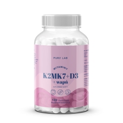 Vitamins K2MK7+D3+Calcium, Pure Lab, 130 capsules
