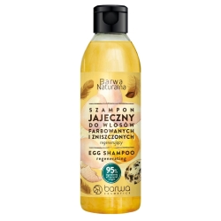 BARWA Naturalna Szampon do włosów Jajeczny regenerujący - włosy farbowane i zniszczone, 300ml