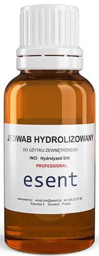 Jedwab Hydrolizowany (Płynny Jedwab), do Wzmocnienia Włosów i Paznokci, Esent