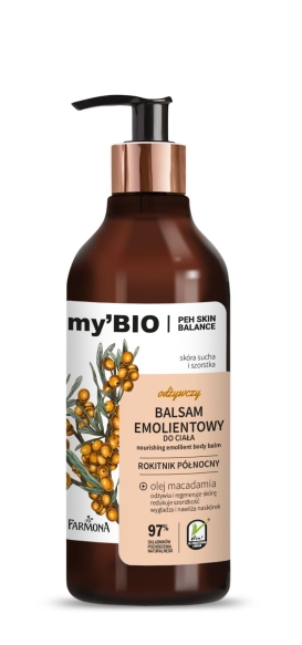 FARMONA my`Bio Odżywczy Balsam emolientowy do ciała  Rokitnik Północny 400ml
