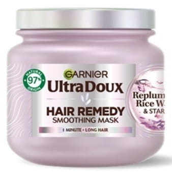 GARNIER Ultra Doux Maska do włosów długich Replumping Rise Water &amp; Starch (woda ryżowa i skrobia) 340ml