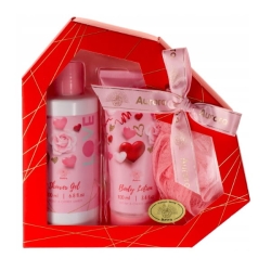 Valentine's Day Peony Cosmetic Gift Set, 3 items
