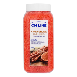 Sól do kąpieli cynamonowa, On Line, 800g