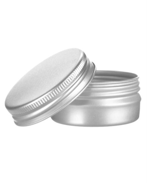 Srebrny Okrągły Słoik Aluminium, 50ml