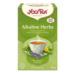 Herbata zioła alkaliczne, mniszek, pokrzywa, lawenda, BIO, Yogi Tea,  17 x 2,1 g