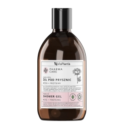 Naturalny żel pod prysznic Róża + Proteiny, PHARMA CARE, 500ml