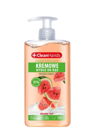 CLEAN HANDS Kremowe mydło w płynie arbuzowe 300 ml