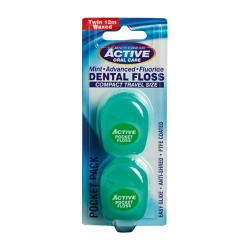 Beauty Formulas Active Oral Care Nić dentystyczna Travel Size  2 x 12m