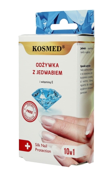 Kosmed Odżywka do paznokci z jedwabiem i witaminą E 10w1  9ml