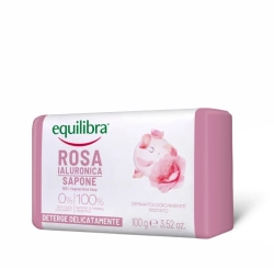 Gentle cleansing rose soap with hyaluronic acid, Equilibra, 100g