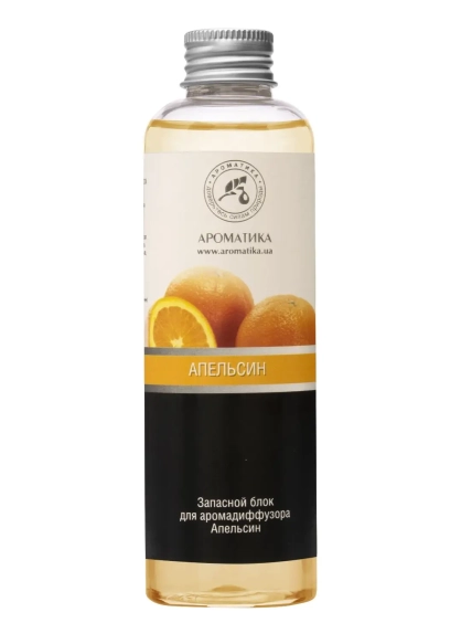 Uzupełnienie Dyfuzora Zapachu Pomarańcza, 200 ml, 100% Naturalne Olejki, Aromatika