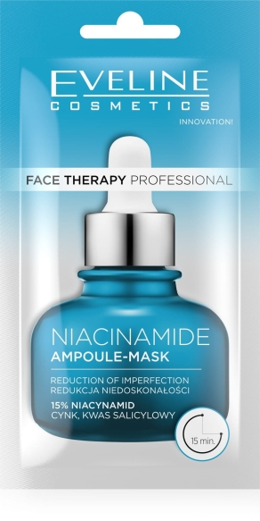 EVELINE Face Therapy Professional Maska-ampułka redukująca niedoskonałości z Niacynamidem  8 ml
