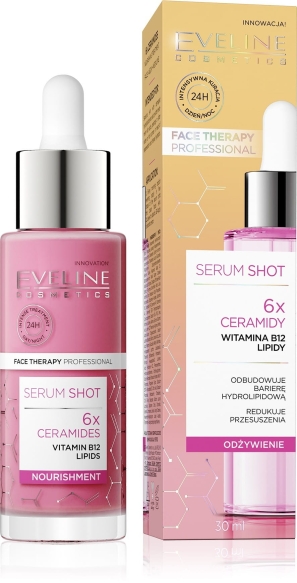 EVELINE Face Therapy Professional Serum Shot odbudowujące barierę  hydrolipidową - 6x Ceramidy 30 ml