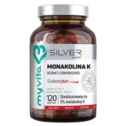 Monakolina K, Ekstrakt z czerwonego ryżu, MyVita SILVER, 120 kapsułek