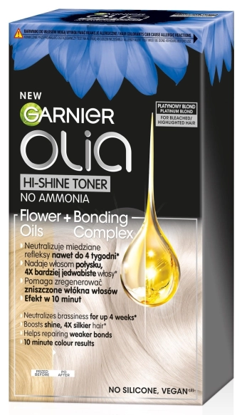 GARNIER Olia Hi-Shine Toner do włosów blond  - Platynowy Blond 1op.