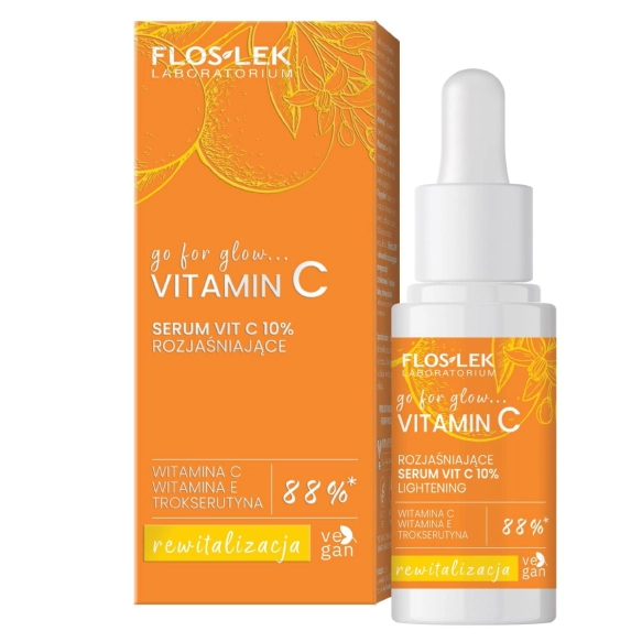 FLOSLEK Go For Glow Witamin C Serum Vit C 10%rozjaśniające 30 ml