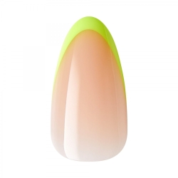 KISS szt.pazn.na klej Salon Acrylic French, ‘Hype’, Neon Yellow, Medium Almond