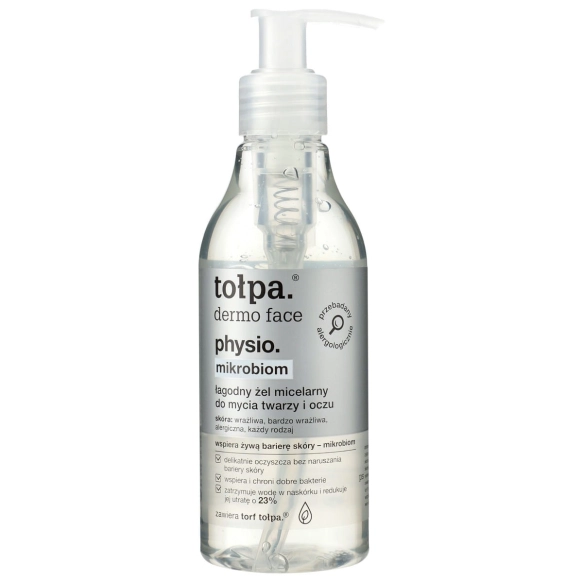 TOŁPA Dermo Face Physio Mikrobiom Łagodny Żel micelarny do mycia twarzy i oczu 195 ml
