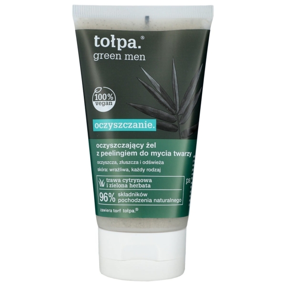 TOŁPA Green Men Żel z peelingiem do mycia twarzy - oczyszczający 150 ml