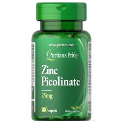 Цинк пиколинат 25 мг Puritan's Pride Zinc Picolinate, 100 каплет