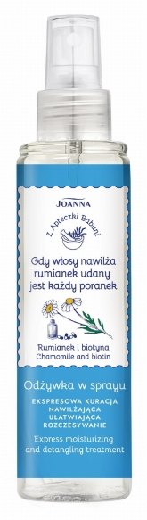 JOANNA Z Apteczki Babuni Odżywka do włosów w sprayu - Rumianek i biotyna 150 ml