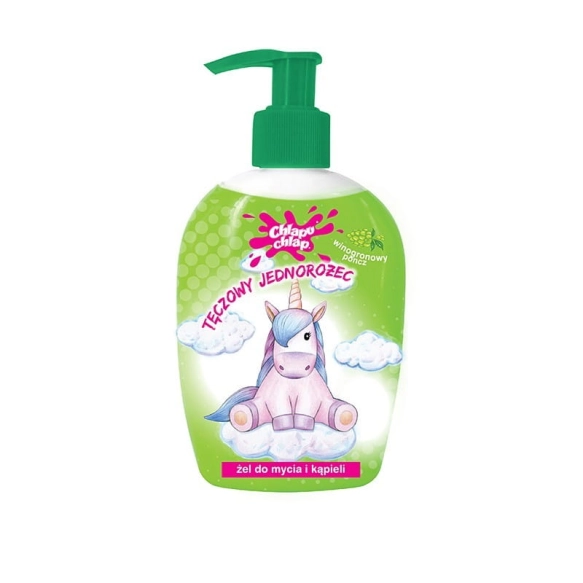 CHLAPU CHLAP Tęczowe Jednorożce Żel do kąpieli - Winogronowy poncz 236 ml