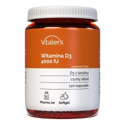 Witamina D3 4000 IU, Vitaler's, 120 kapsułek żelowych